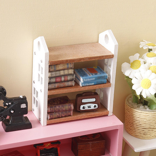 Estantería En Miniatura Para Casa De Muñecas, Muebles En