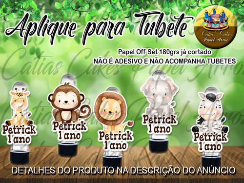 Apliques Tags Tubete 40 Unidades Com Nome Personalizado 