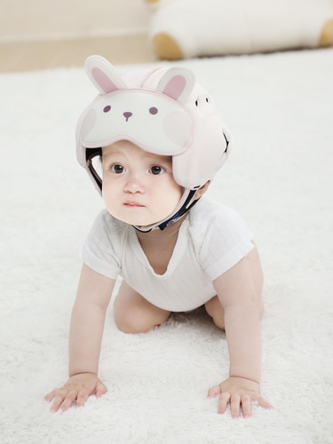 Casco De Seguridad Bebé Protector Cabeza Ajustable Transpira Rosa Pálido Nombre Del Diseño