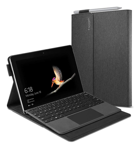Funda Spigen Stand Folio Para Microsoft Surface Go 2/go Gris