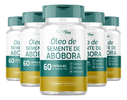 Suplemento Em Cápsulas Alivi Pros Óleo De Semente De Abóbora Vitamina E Em Pote De 300g 300 Un