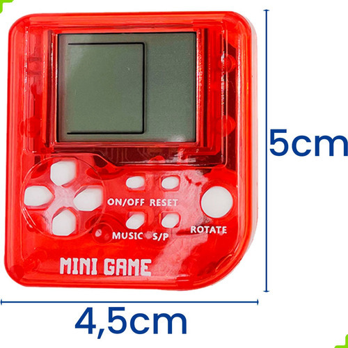 Game Mini Brick Chaveiro Empilhar Encaixar Blocos Pequeno Modelo Disponível Quadrado