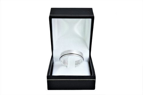 Anillo Plata Fina Ley Para Hombre Diseño Simple F