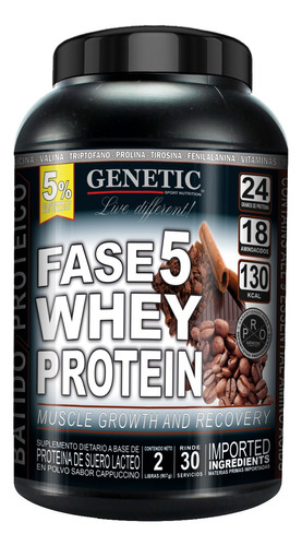 F5 Whey Proteína Genetic Súper Crecimiento Muscular Definido