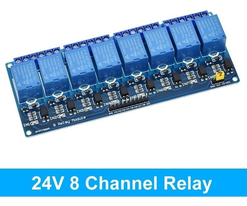 Imagen 2 de 2 de Módulo Relé 8 Canales Arduino Raspberry 24v Microcontrolador