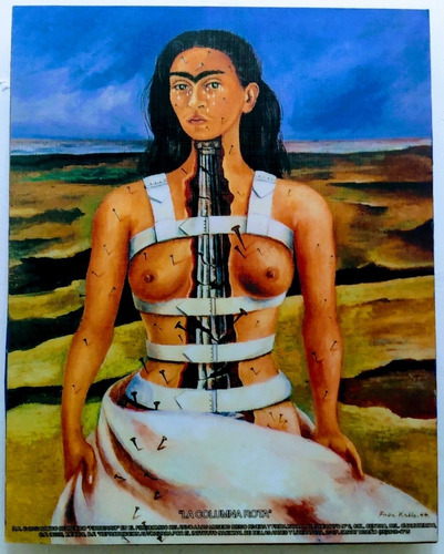 La Columna Rota / Frida Kahlo/ Litografía Texturizada 25 X 2