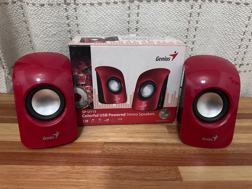 Parlantes Genius Sp-u115 Usb Red Rojos Jmc Color Rojo