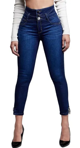 Pantalon Acampanado Dama Jeans Push Up Mezclilla Mujer Moda