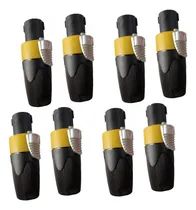 Comprar 8 Conectores Plug Macho Compatible Speakon Neutrik Amarillo