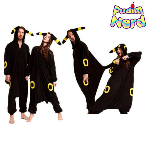 Anime Pokemon Umbreon Pijama Macacão Kigurumi Cosplay