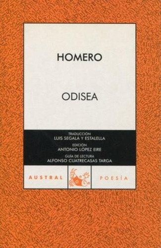 Odisea, La, De Homero. Editorial Espasa Libros, Tapa Tapa Blanda En Español