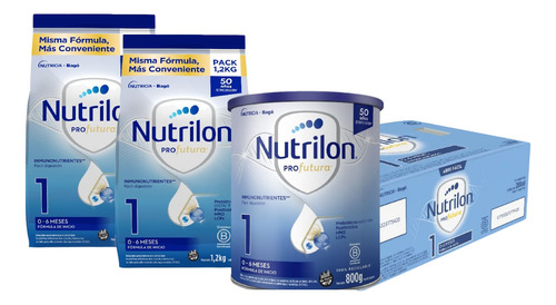 Pack Nutrilon Profutura 1 Lata + 2 Pouch 1,2kg + 24 Bricks