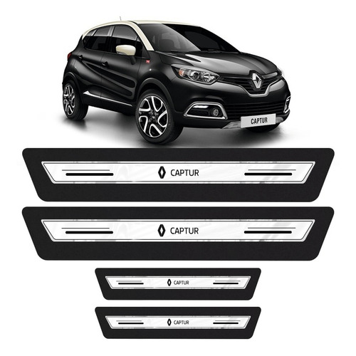 Soleira Protetora Porta Platinum Renault Captur 2018 - Prata