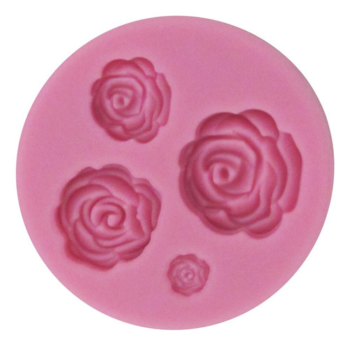 Molde De Silicona Flores Mini Rosas Porcelana Fría Fondant