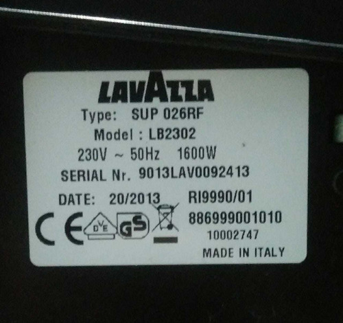 Cafetera Lavazza Blue 2300