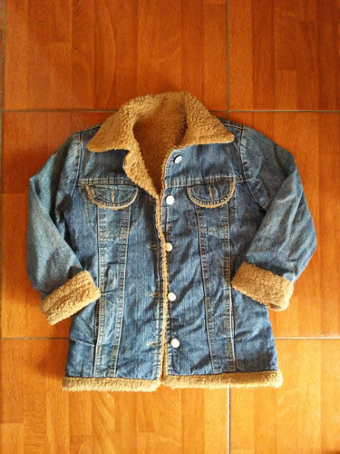 Campera De Jean Infantil Con Corderito Unisex