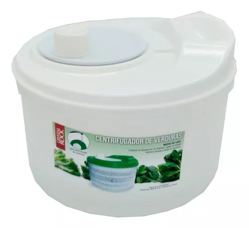 Secador Centrifugador Escurridor Lechuga Verduras Plástico