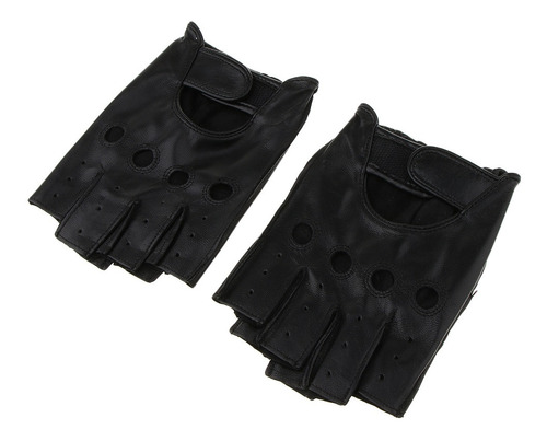 Guantes Cortos Sin Dedos Sg Lazo Negro Del Gancho