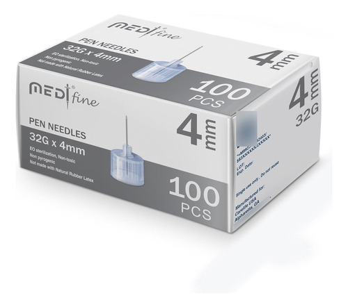 Agujas Para Lápiz De Insulina 4 Mm (caja De 100)