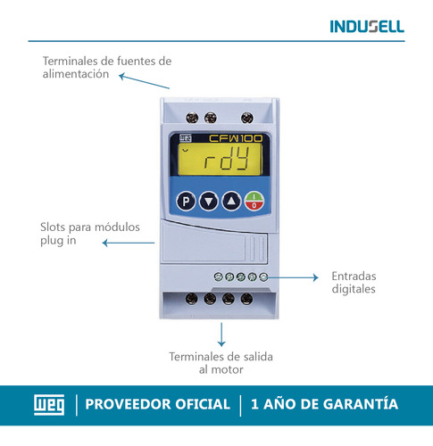 Variador De Velocidad Marca Weg Modelo Cfw100 1hp 4a