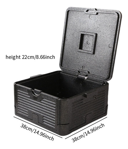 Porta Alimentos De Espuma Plegable Con Tapa, Caja S Negro