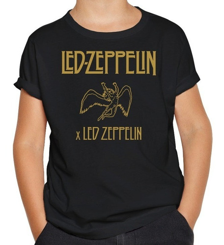 Remera Led Zeppelin Rock Niño Algodón