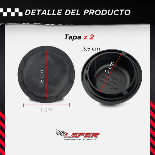 Imagen 3 de 7 de Tapas Óptica Peugeot Partner Y Berlingo Extendida Zócalo H4