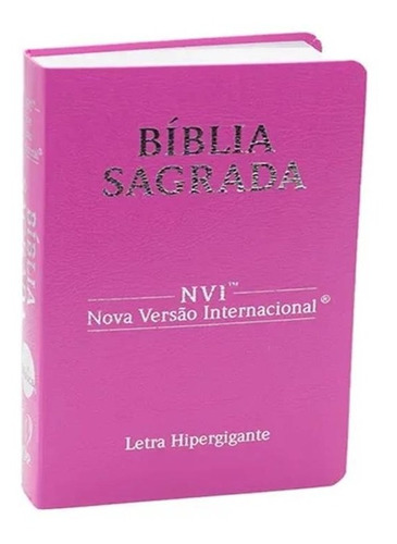 Bíblia Sagrada Nvi Lt Hiper Gigante Capa Cooverbook Rosa