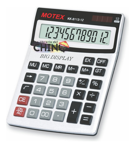 Calculadora De Escritorio- Mostrador Motex 8113-12 16x12cm Color Negro