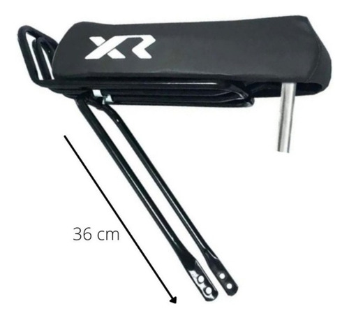 Bicicleta motorizada Banco Caloi Xr Mobilete Garupa Rabetão, color negro