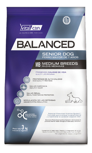 Vital Can Balanced Senior Medium X 12kg X 2 Uni