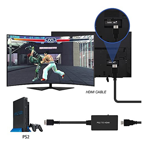 Adaptador Sheiaier Ps2 A Hdmi, Adaptador Ps2 A H