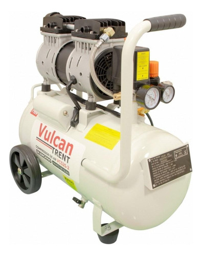 Compressor De Ar Silencioso 24 1,5 Hp 08 Bar 220volts Vulcan Cor Branco Fase elétrica Monofásica Frequência 60Hz 220V