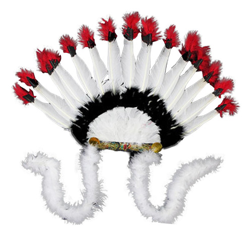 Tocado De Plumas Sombrero Indio Para Disfraz De Carnaval
