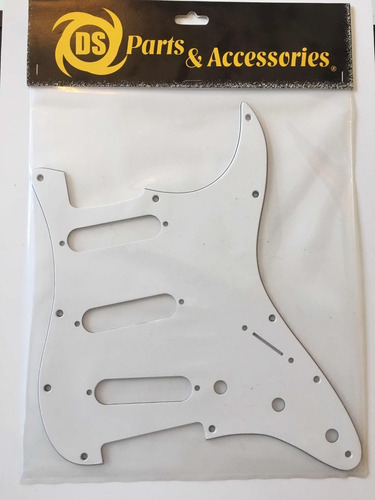 Imagen 2 de 8 de Pickguard Stratocaster Sss Blanco Ds Pickups Ds A21