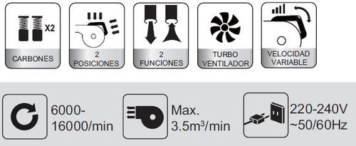 Imagen 6 de 7 de Sopladora - Aspiradora Vido 680w