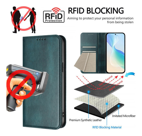 Funda De Piel Tipo Cartera Para Teléfono Inteligente Honor X9 X9a X9b X9c