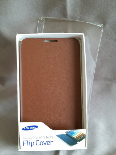 Capa Flip Cover Marron Original, Samsung, Sem Arranhões