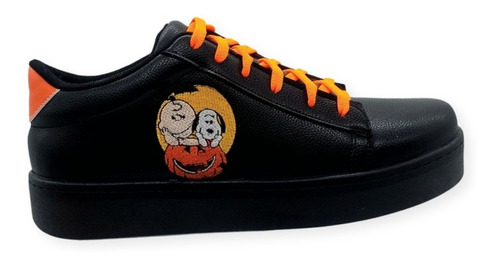 Tenis Bordado De Snoopy Halloween, Para Chicos Y Grandes-