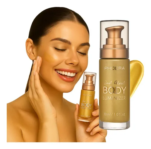 Body Luminizer Glow Iluminador Líquido Prova de Água Pele Perfeit...