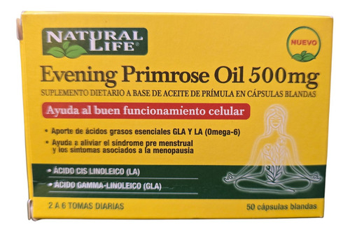 Suplemento En Cápsula Natural Life Primrose Primula X 1g