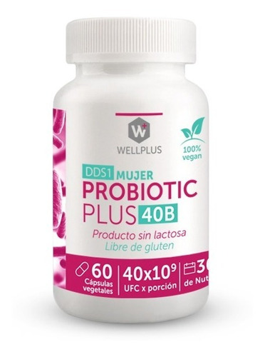 Wellplus Probiotico Plus 40b 60 Capsulas