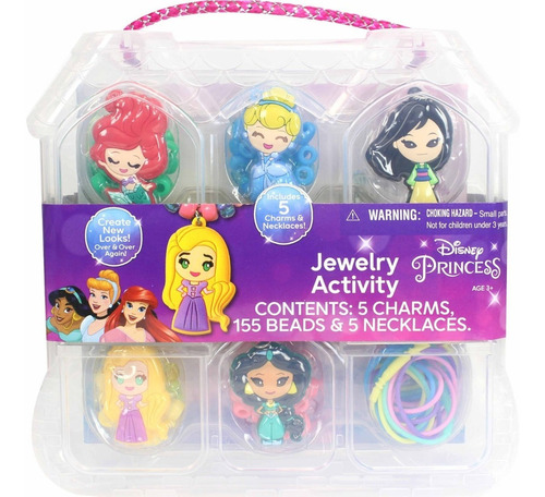 Set Actividad De Joyería 5 Charms Princesas Disney Tara Toys