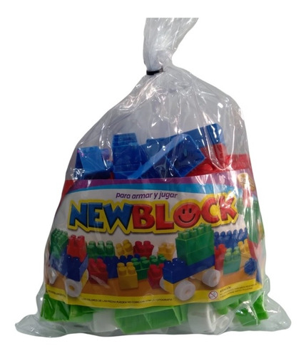 Bolsa Ladrillos Bloques Encastre Juguete Didáctico X 120