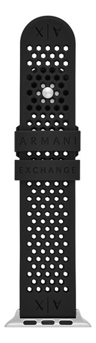 A|x Armani Exchange Correa De Silicona Negra Armani Exchange