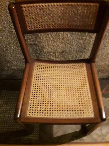 Combo 4 Sillas De Madera Con Esterilla