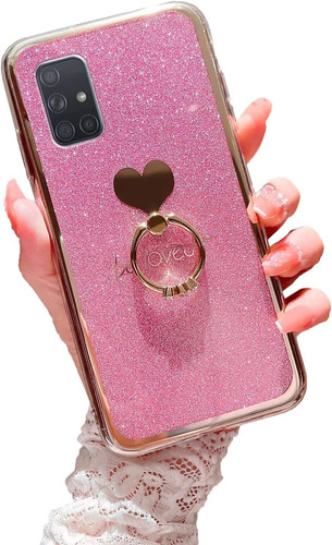 Funda Rosa Con Corazon Para Samsung Galaxy A71 5g 6.7