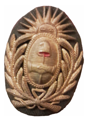 Escudo Ejercito Argentino Dorado Al Oro 65 Mm X 52 Mm  