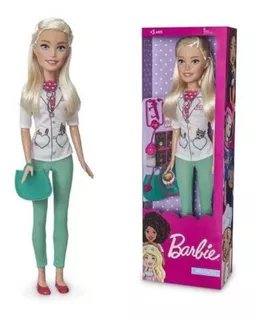 Boneca Barbie Medica Veterinária Grande Pet 70cm