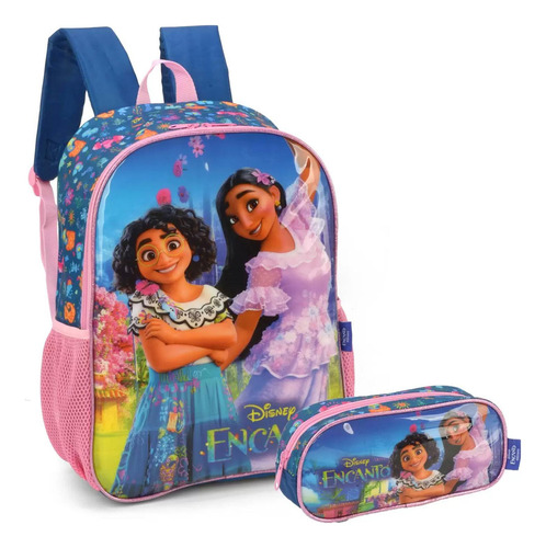 Mochila Infantil Encanto Disney Costas Tam G Com Estojo